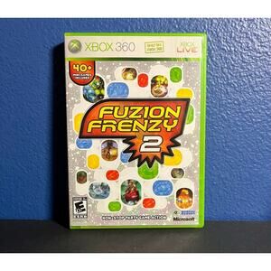 Fuzion Frenzy 2 (Xbox 360, 2007) Complete in Box with Manual -Party Game Classic